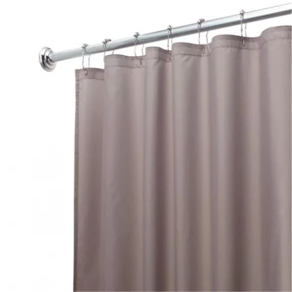 Interdesign 14657 Interdesign 14657 Gray Fabric Waterproof Shower Curtain Liner