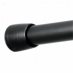 J & M Home Fashions 78474 Cameo Shower Curtain Tension Rod; Black – 26 x 42 in.