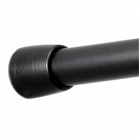 Interdesign J & M Home Fashions 78474 Cameo Shower Curtain Tension Rod; Black - 26 x 42 in.