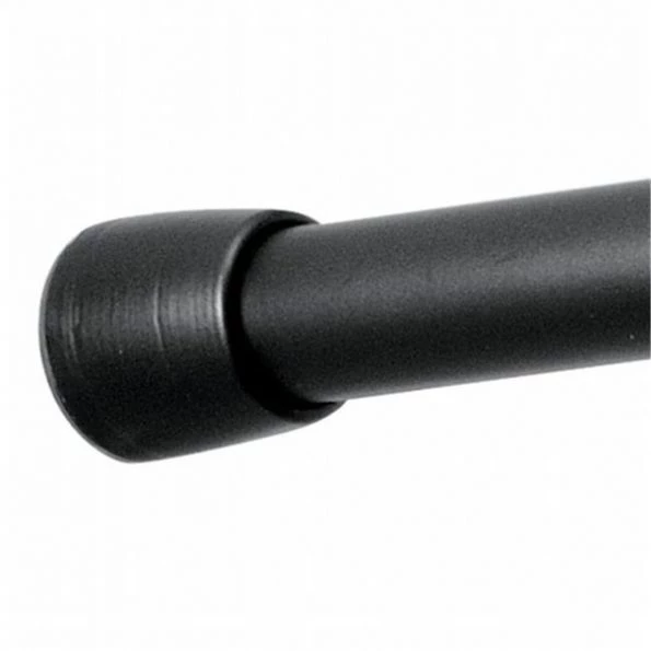 J & M Home Fashions 78474 Cameo Shower Curtain Tension Rod; Black – 26 x 42 in.