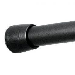 J & M Home Fashions 78674 Cameo Shower Curtain Tension Rod; Black – 50 x 87 in.