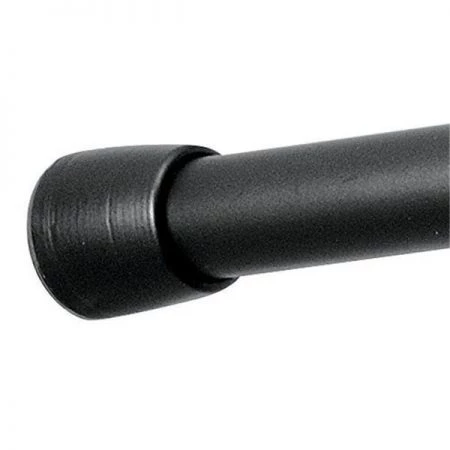 Interdesign J & M Home Fashions 78674 Cameo Shower Curtain Tension Rod; Black - 50 x 87 in.