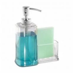 Clear Vella Soap & Sponge Caddy
