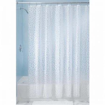 InterDesign 26580 Pebblz Shower Curtain; White