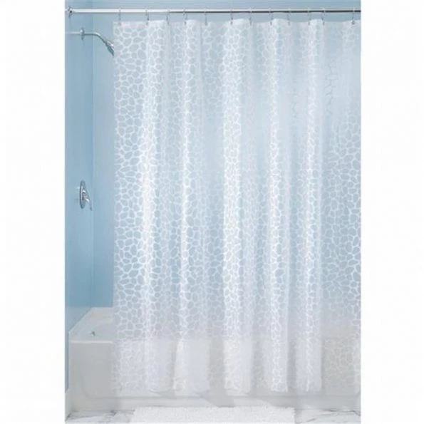 InterDesign 26580 Pebblz Shower Curtain; White