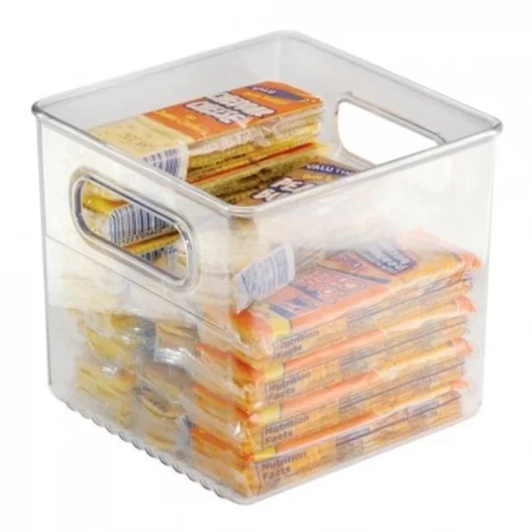 InterDesign 71530 Clear Linus Storage Bin; 6 x 6 x 6 in.