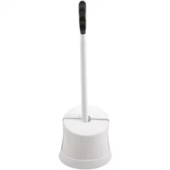 Waxman Consumer Group 7503420L White Twist & Store Toilet Plunger with Storage Caddy