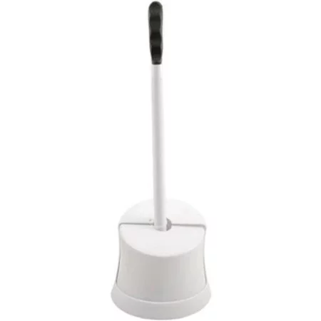 Waxman Consumer Group 7503420L White Twist & Store Toilet Plunger with Storage Caddy