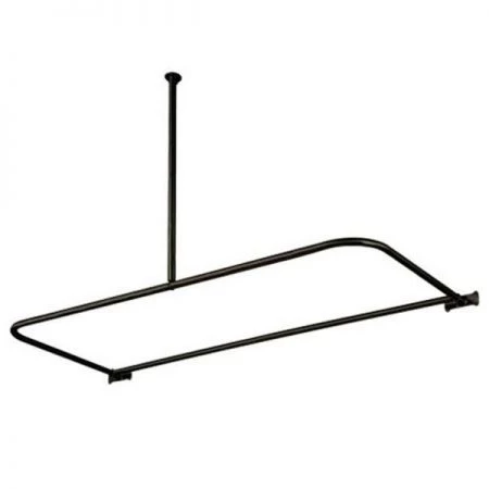 Furnorama D-Shape Shower Rod - Oil Rubbed Bronze