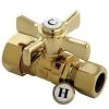 Kingston Brass CC44452ZX Kingston Brass Millennium .62 in. OD Compression X .5 in. OD Compression Straight Valve; Polished Brass