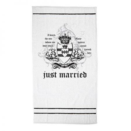 Lillian Rose WG311 B Just Married Beach Towel Shld