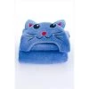 Little Ashkim HTC001 Baby Cat Hooded Turkish Towel - Blue; 0-24 Months