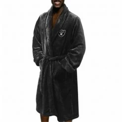 Northwest 1NFL-34900-0019-RET NFL Raiders Man Bath Robe; Large & Extra Large