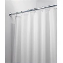 Inter-Design 14652 White Poly Shower Clear
