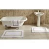 Better Trends BAHO1724WHSD Hotel Collection Bathrug; White & Sand - 17 x 24 in. Set of 2