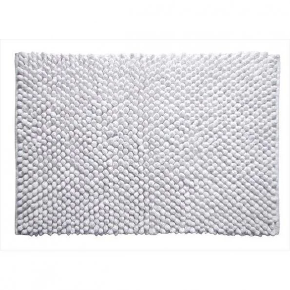 Better Trends BACR2436WH Chenille Rocks Bathrug; White – 24 x 36 in.