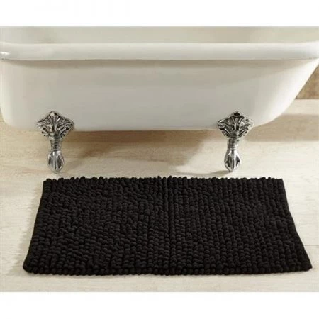 Better Trends BALC24BL Loopy Chenille Bathrug; Black - 24 in. Square