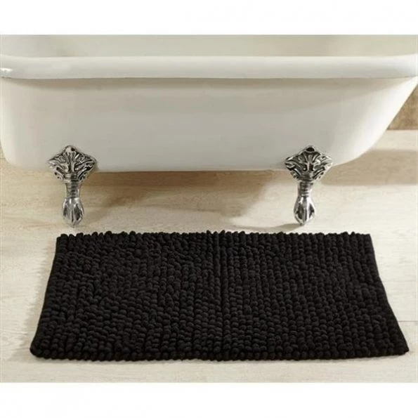 Better Trends BALC24BL Loopy Chenille Bathrug; Black – 24 in. Square
