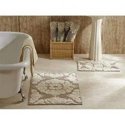 Better Trends 2PC2134SDNA Medallion Bathrug; Beige & Natural – 21 x 34 in. 2 Pieces