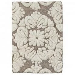 Better Trends BAMEDMP2436GR 24 x 36 in. Medallion Micro – Polyester Tufted Bathmat – Grey