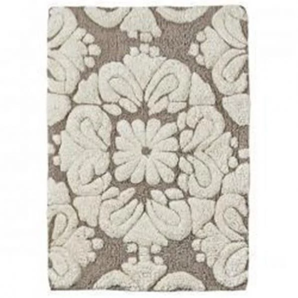 Better Trends BAMEDMP2436GR 24 x 36 in. Medallion Micro – Polyester Tufted Bathmat – Grey