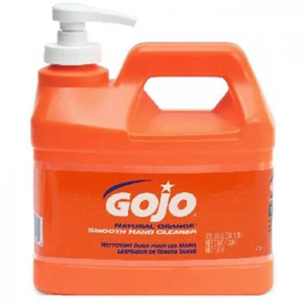 Gojo 0948-04 0.5 Gallon Hand Cleaner-Lotion Pump Dispenser; Natural Orange