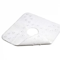 Kittrich SMAT-C3D03-04 21 x 21 in. White Grip Shower Stall Mat