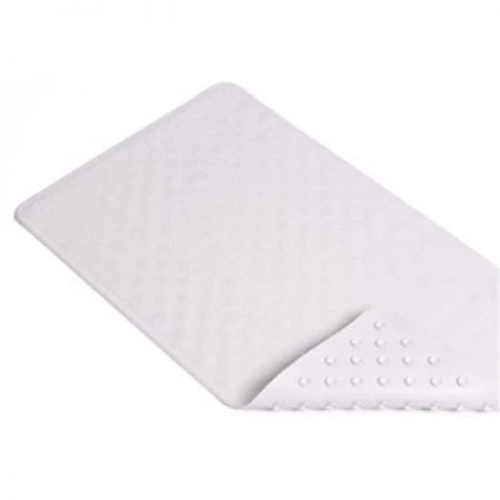 Kittrich BMAT-C4K04-04 16 x 28 in. White Shells Rubber Bath Mat