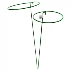 Panacea 89344 6 x 6 x 36 in. Gathering Ring Plant Support; Green Powder Coated Steel