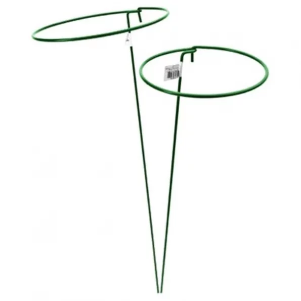 Panacea 89344 6 x 6 x 36 in. Gathering Ring Plant Support; Green Powder Coated Steel