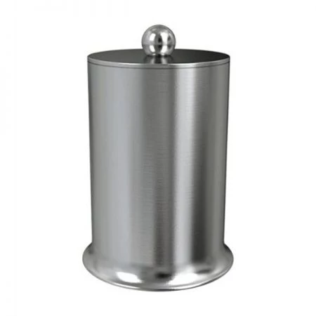 Tatara Group NP1H Newport Collection Cotton Swab-Cotton Container - 18-8 Brushed Stainless