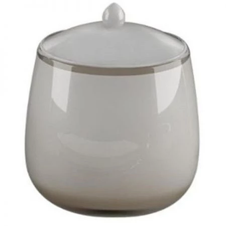 NuSteel RP1H Roly Poly Collection Cotton Swab-Cotton Container - White Resin