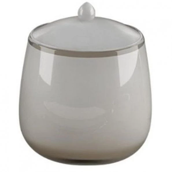 NuSteel RP1H Roly Poly Collection Cotton Swab-Cotton Container – White Resin