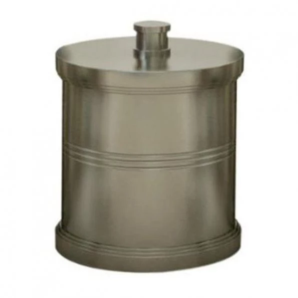 Tatara Group DR1H Dual Ridge Collection Cotton Swab-Cotton Container – Brushed Nickel -pack of 3