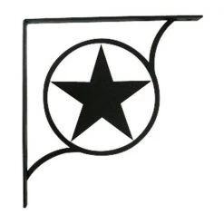 Village Wrought Iron SB-144-L Set of 2 Western Star Shelf Brackets