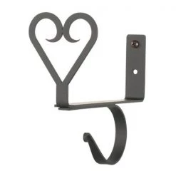 Village Wrought Iron CUR-SB-51 Heart Curtain Shelf Brackets