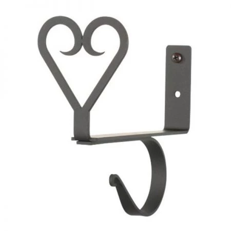 Village Wrought Iron CUR-SB-51 Heart Curtain Shelf Brackets