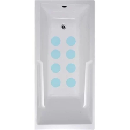 Versatraction VersaTractiion's Kahuna Grip 4 in. x 4 in. Circle Mat in Blue - Pack of 8