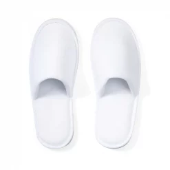 White, Closed Toe Slippers – PLUSH, PK 100
