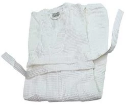 R & R Textile Bathrobe, Belted, Cotton/Polyester, PK12