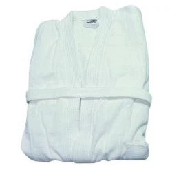 Bathrobe, Belted, Cotton, White, PK12