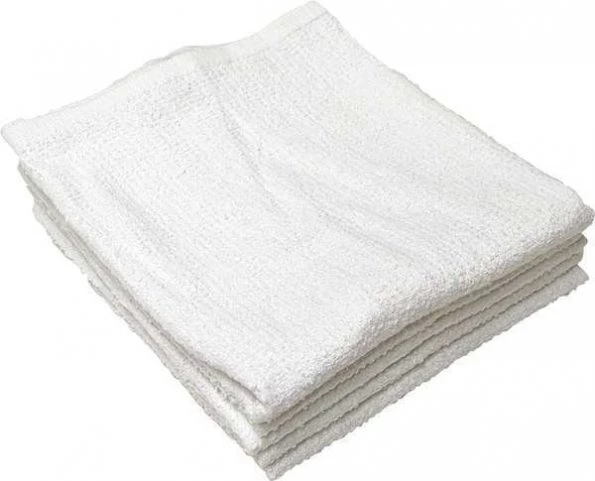 R & R Textile Bar Mop Towel, Ribbed, Cotton, 20inL, PK12 1 Bar Mop Towel, Ribbed, Cotton, 20inL, PK12