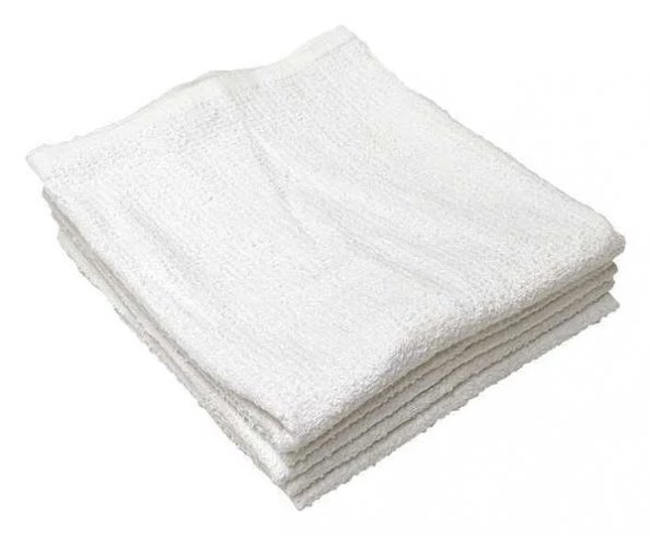 Bar Mop Towel, Ribbed, Cotton, 19inL, PK12
