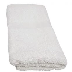 R & R Textile Bath Towel, 24x50 In, White, PK12