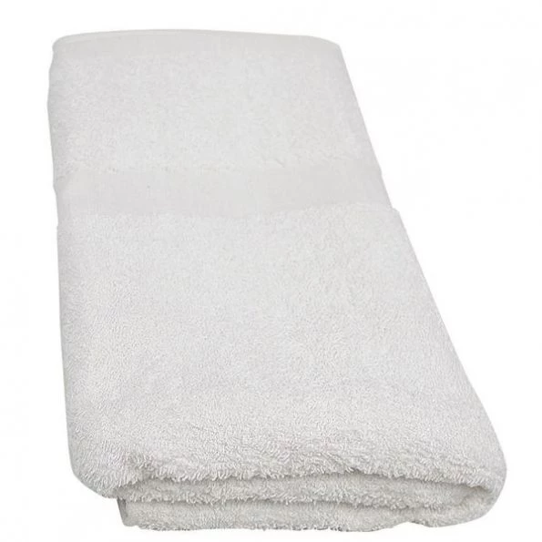 R & R Textile Bath Towel, 24x50 In, White, PK12 1 Bath Towel, 24×50 In, White, PK12