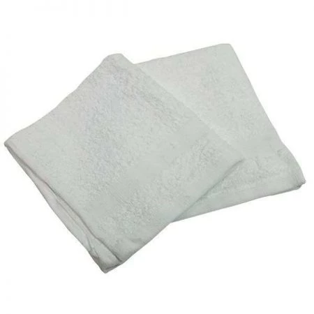 R & R Textile Wash Cloth, 12x12 In, White, PK12, Weight: 1 lb. per Dozen