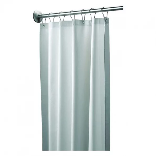 Shower Curtain, Vinyl, White, 36" W, 72" L
