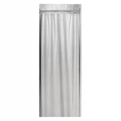 Shower Curtain, Nylon Vinyl, White, 48" W, 72" L