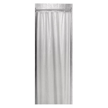 Bradley Shower Curtain, Nylon Vinyl, White, 48" W, 72" L
