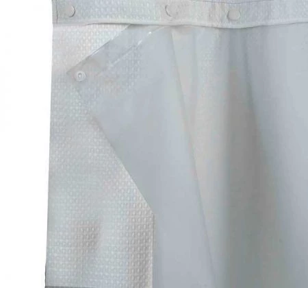 Hookless Shower Curtain Liner, PEVA, Frost, 70 in W, 57 in L